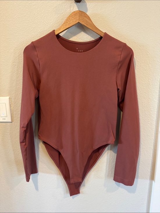 a new day Tops - a new day Long Sleeve Bodysuit in Dusty Rose